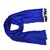Designer Party Wear Striped Liner Stole With Fringe's - Blue Designer Party Wear Striped Liner Stole With Fringe's - Blue